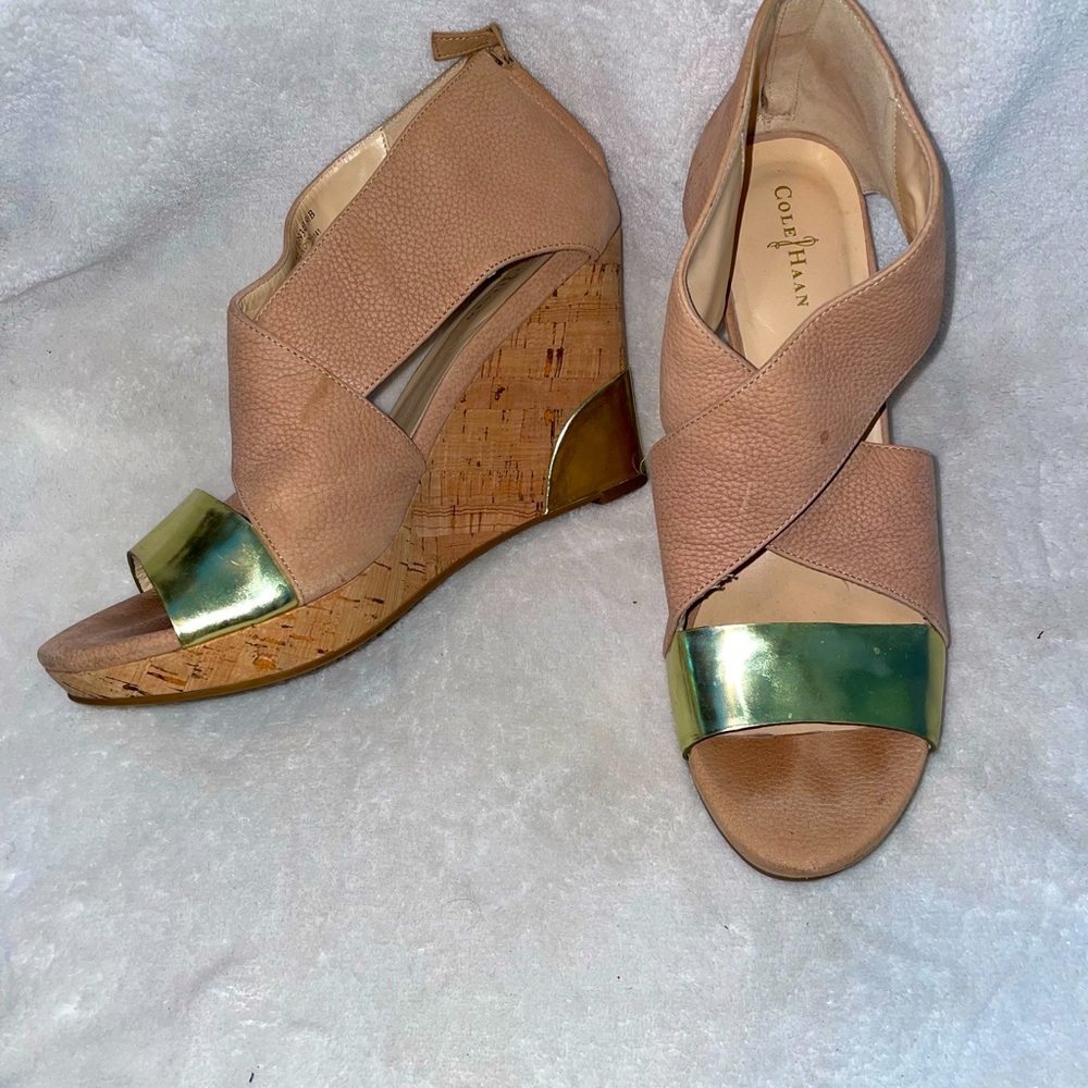 Cole Haan wedge sandal, used good condition.